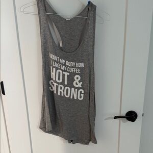 Gray Graphic Tank Top - Hot & Strong